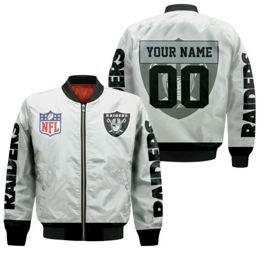 Oakland Raiders Nfl Jacket 3d Personalized Bomber Jacket