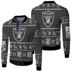 Oakland Raiders Nfl Ugly Sweatshirt Christmas 3d Fleece Bomber Jacket