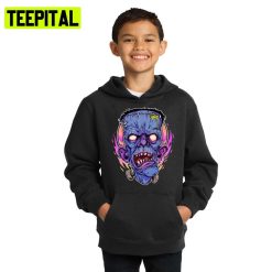 Old Man Frank Zombie Halloween Illustration Hoodie