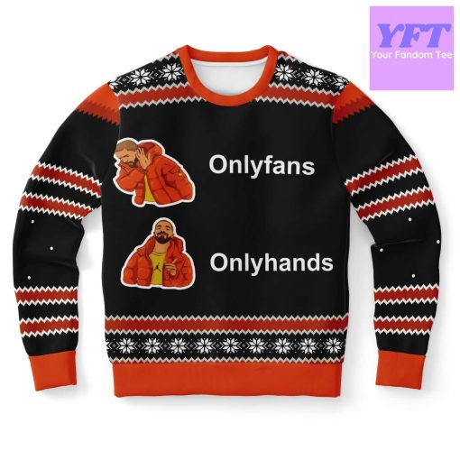 Only Onlyhands Meme 2022 Design 3d Ugly Christmas Sweater