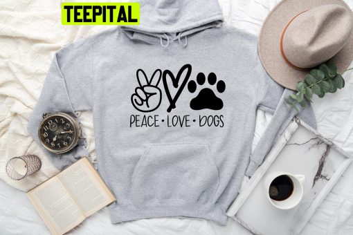 Peace Love Dogs Trending Unisex Hoodie