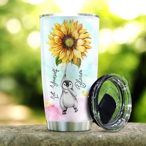 Penguin Sunflower Let Yourself Bloom Stainless Steel Cup