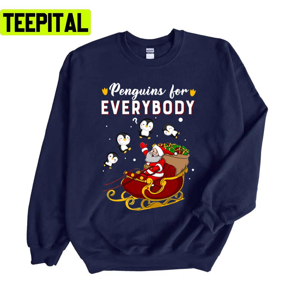 Penguins For Everybody Xmas Art Unisex Sweatshirt