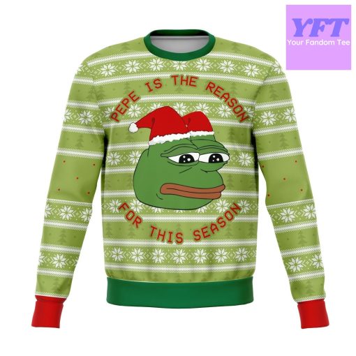 Pepe The Frog Dank Meme 2022 Design 3d Ugly Christmas Sweater