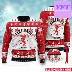 Personalized Fireball Xmas 3d Ugly Christmas Sweater