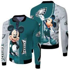 Philadelphia Eagles 3d Jersey Fleece Bomber Jacket