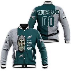 Philadelphia Eagles Camouflage Veteran Personalized Baseball Jacket