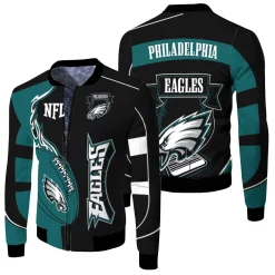 Philadelphia Eagles Nfl Lover 3d Jersey Fleece Bomber Jacket