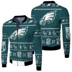 Philadelphia Eagles Ugly Sweatshirt Christmas 3d Fleece Bomber Jacket