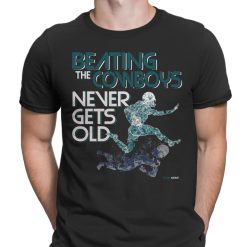 Philadelphia Football Never Gets Old Funny Rivalry Mens Black T-Shirt