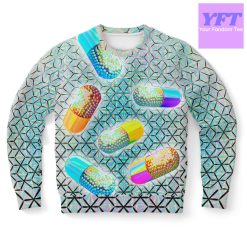 Pills Of Happy Holographic Psychedelic 3d Ugly Christmas Sweater