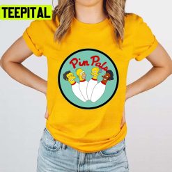 Pin Pals Bowling Friends Simpsons Graphic Unisex T-Shirt