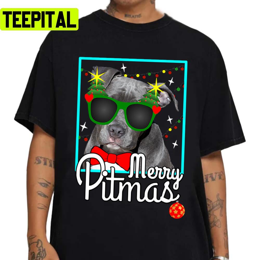 Pitbull Funny Pit Bull Dog Christmas Unisex Sweatshirt