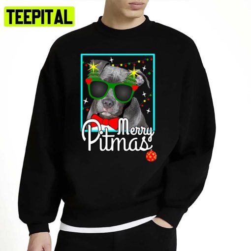 Pitbull Funny Pit Bull Dog Christmas Unisex Sweatshirt