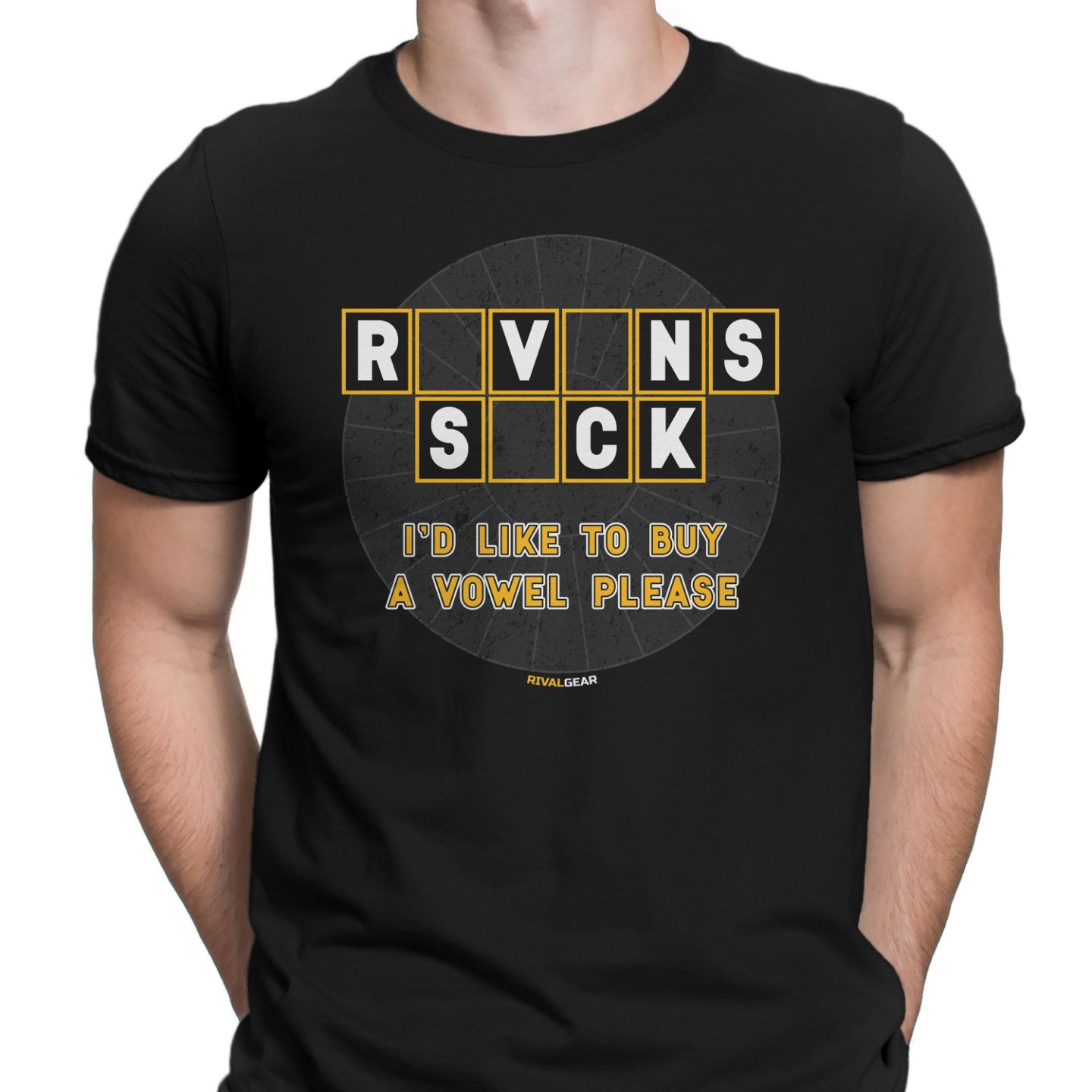 Pittsburgh Football Buy a Vowel Funny Rivalry Mens Black T-Shirt