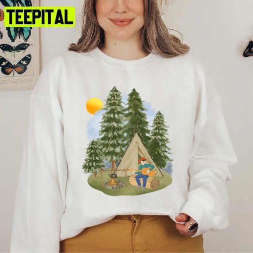 Playing Guitar In The Forest Wes Freed Unisex Sweatshirt