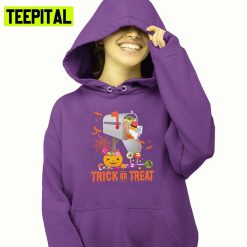 Postal Design Trick Or Treat Halloween Hoodie