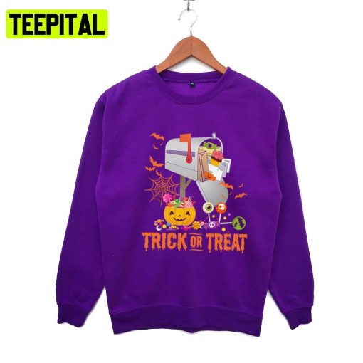 Postal Design Trick Or Treat Halloween Hoodie