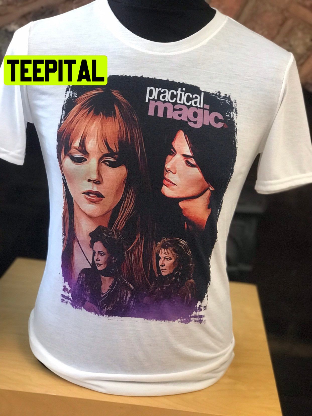 Practical Magic Nicole Kidman Sandra Bullock Witches Wiccan Halloween Trending Unsiex T-Shirt