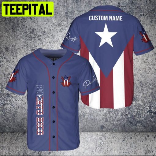 Puerto Rico Flag Estado Libre Asociado 3D BaseBall Jersey Comfortable Fabric