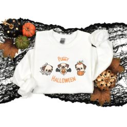 Pug Ghost Halloween Gift Cute Sweatshirt