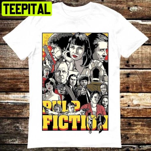 Pulp Fiction Poster Tarantino 90s Meme Trending Unisex Shirt