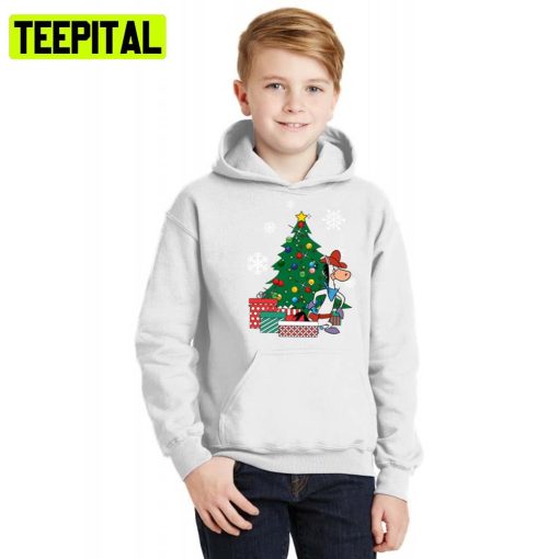 Quick Draw Mcgraw Around The Christmas Tree Hoodie