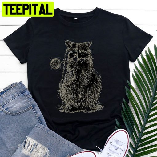 Raccoon And Flower Trending Unisex Shirt