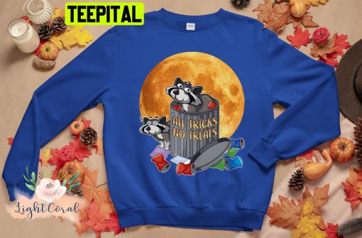 Raccoon Halloween Costume All Tricks No Treats Trending Unisex Shirt