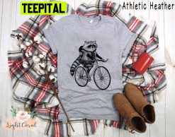 Raccoon Riding Bicycle Funny Raccoon Trending Unisex Shirt