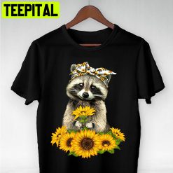 Raccoon Sunflower Trending Unisex Shirt