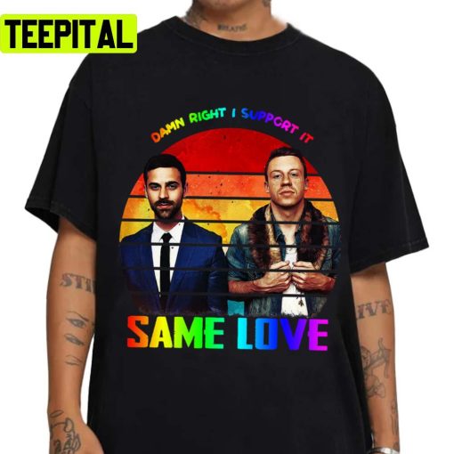 Rainbow Colors Macklemore Same Love Lgbt Unisex T-Shirt