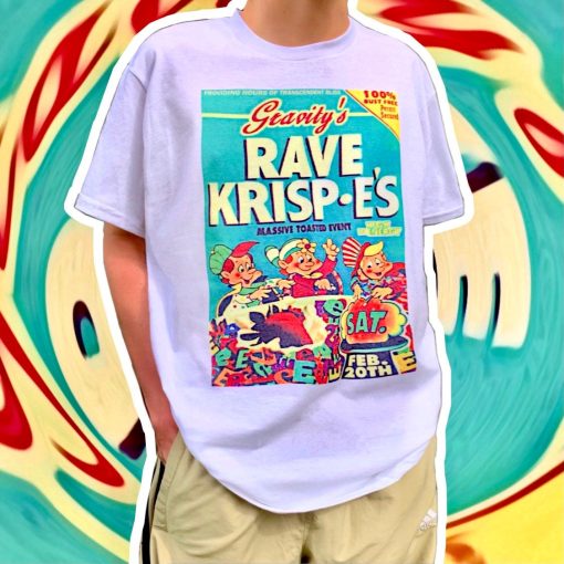 Rave Krispies Retro Festival Nostalgia 90s Unisex T-Shirt