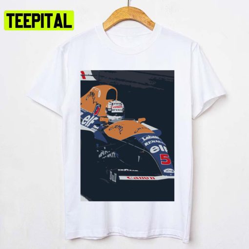 Red 5 Nigel Mansell Canon Williams Team Formula 1 Car Racing F1 Unisex T-Shirt