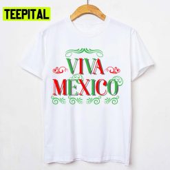 Red And Green Art Mexican Independence Day I Love Mexico Unisex T-Shirt