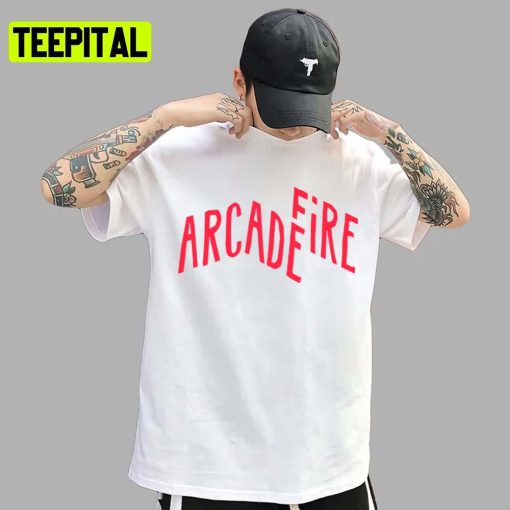 Red Logo Art Band Arcade Fire Unisex T-Shirt