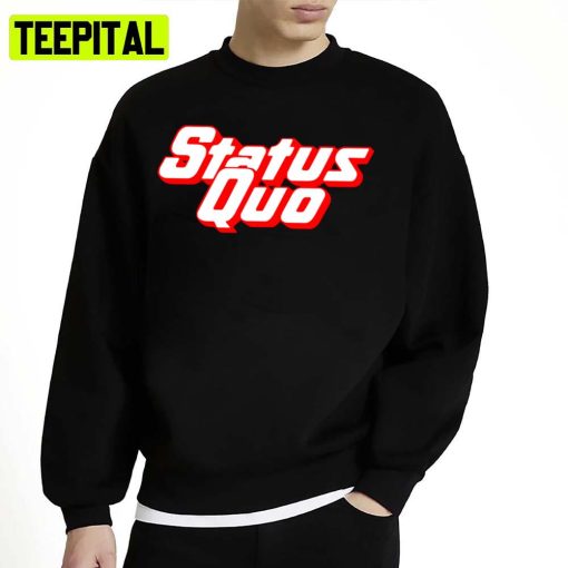 Red Text Logo Status Quo Rock Unisex Sweatshirt