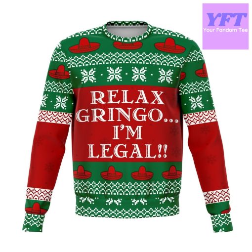 Relax Gringo Funny Meme 2022 Design 3d Ugly Christmas Sweater