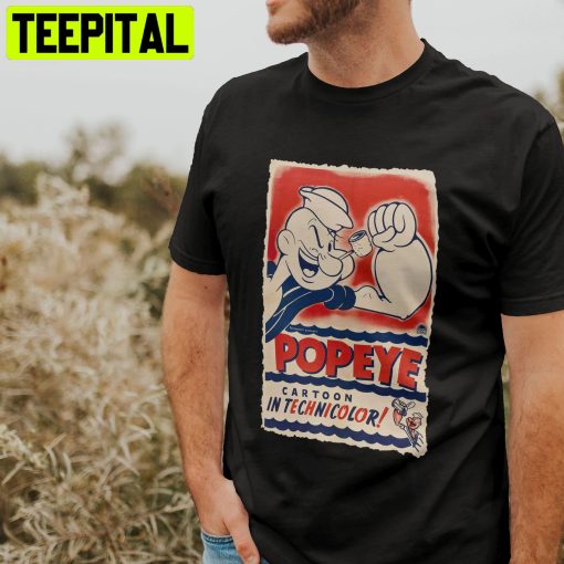 Retro Aesthetic With A Popeye Poster Trending Unisex Shirt