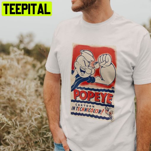 Retro Aesthetic With A Popeye Poster Trending Unisex Shirt