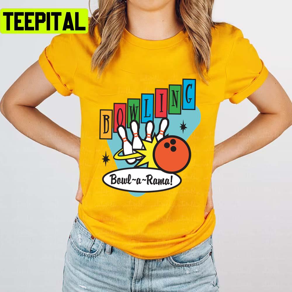 Retro Bowling Bowl A Rama Game Unisex T-Shirt