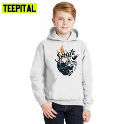 Retro Cartoon Clown Smile Or Die Halloween Illustration Hoodie