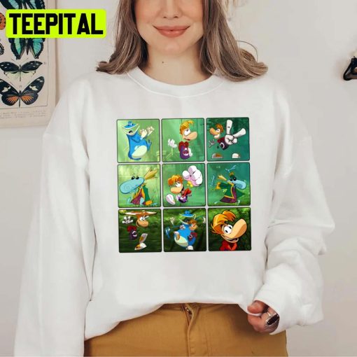 Retro Characters Squares Rayman Legends Unisex T-Shirt