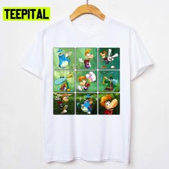 Retro Characters Squares Rayman Legends Unisex T-Shirt