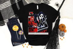 Retro Ghostface Horror Movie Fan Scream Let’s Watch Scary Movie Funny Pumpkin Halloween Unisex T-Shirt