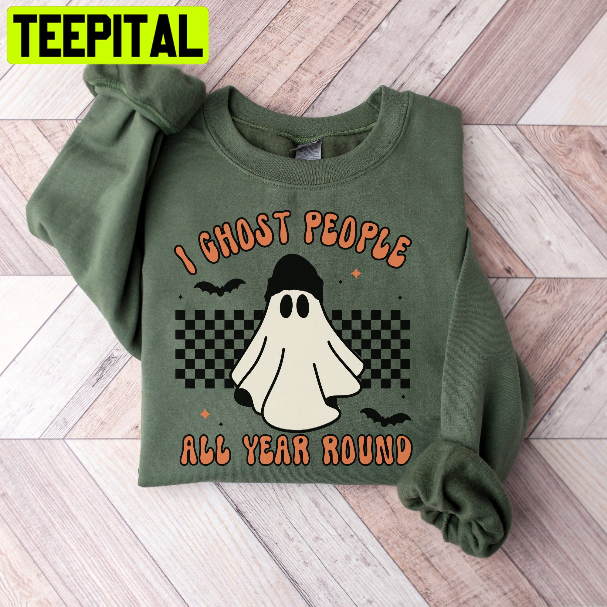 Retro I Ghost People All Year Round HalloweenTrending Unisex Shirt
