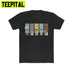 Retro Men In Black Parody Simpsons Rick And Morty Futurama Bojack Horseman Family Guy Trending Unisex Shirt