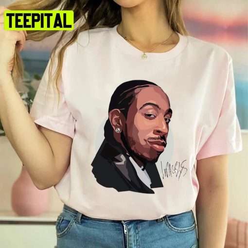 Retro Portrait Rapper Ludacris Signature Unisex T-Shirt