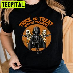 Retro Star Wars Darth Vader Trick Or Treat With My Troopers Trending Unisex Shirt