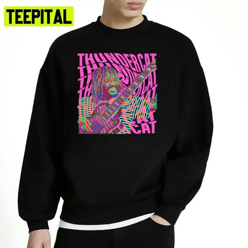 Retro Thundercat Neon Illustration Unisex Sweatshirt